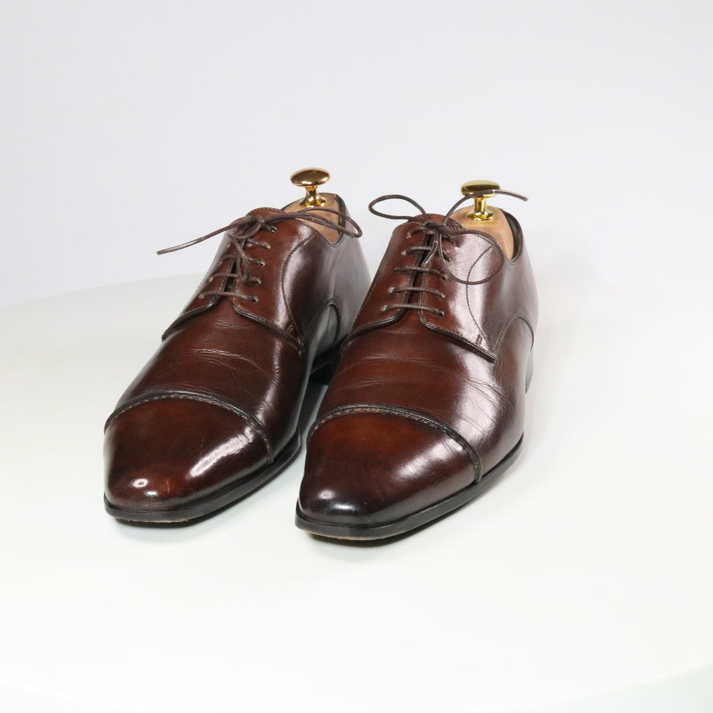 Santoni  Reverse stitch Cap Toe Derby  (½)