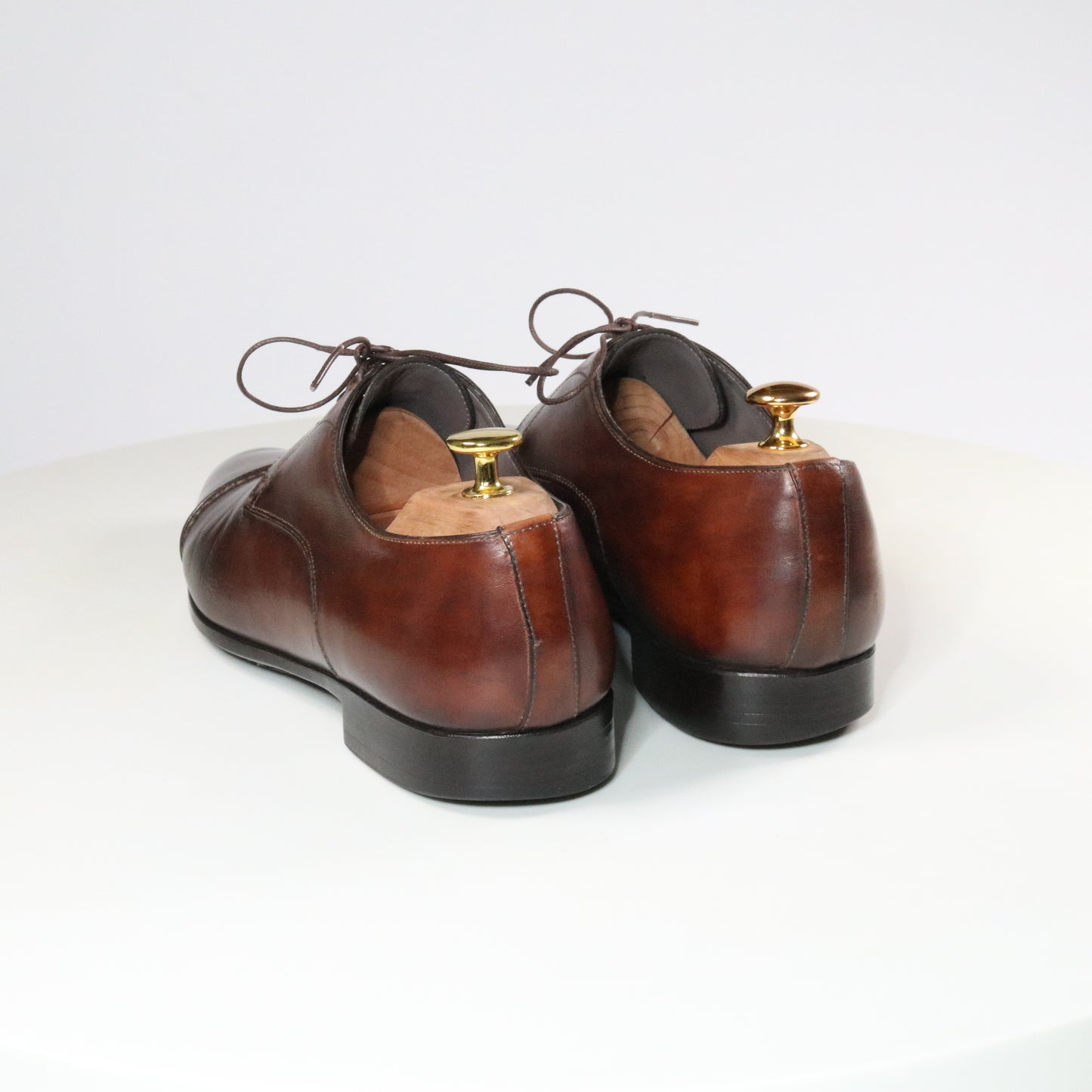 Santoni  Reverse stitch Cap Toe Derby  (½)