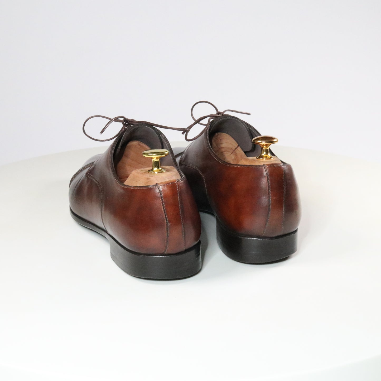 Santoni  Reverse stitch Cap Toe Derby  (½)