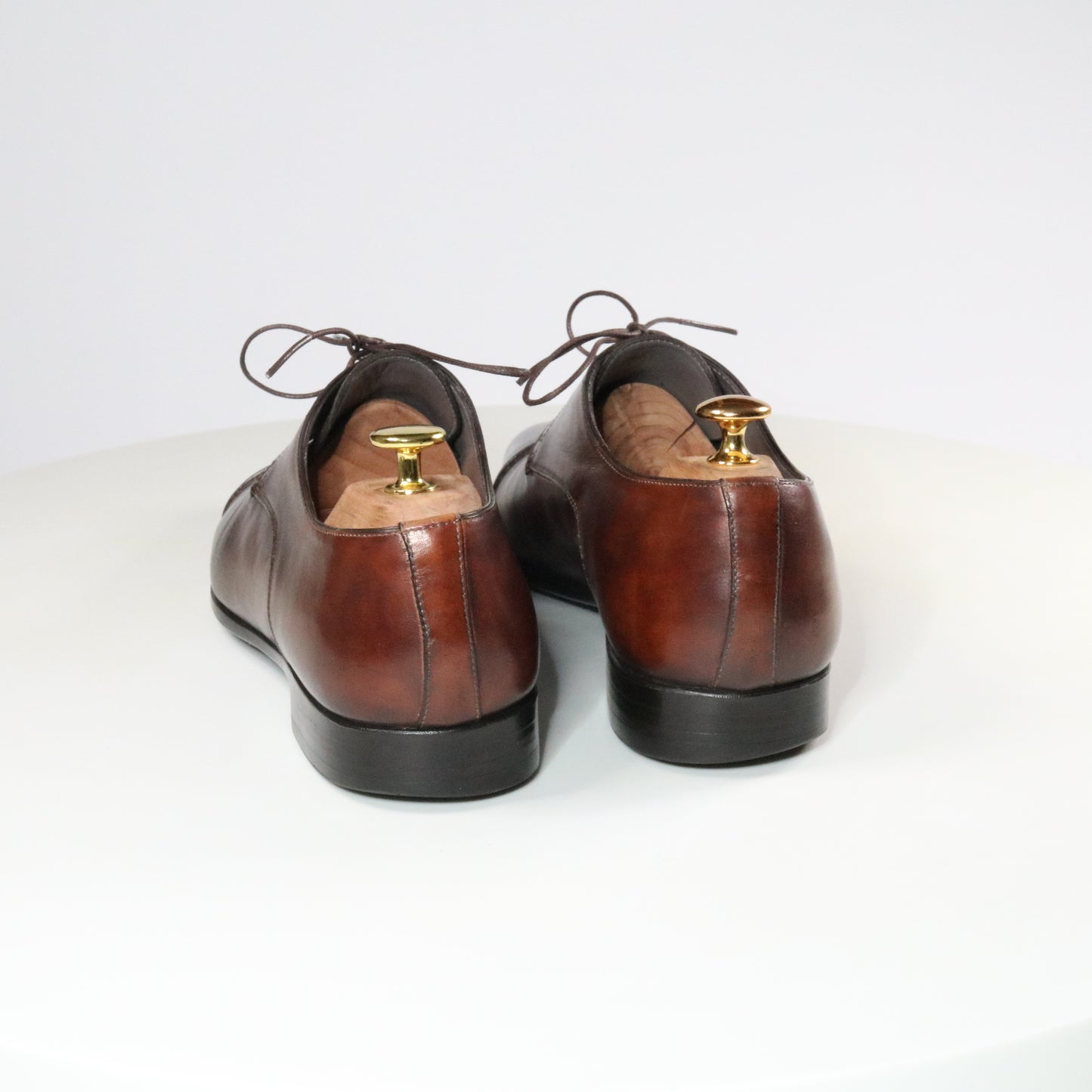 Santoni  Reverse stitch Cap Toe Derby  (½)