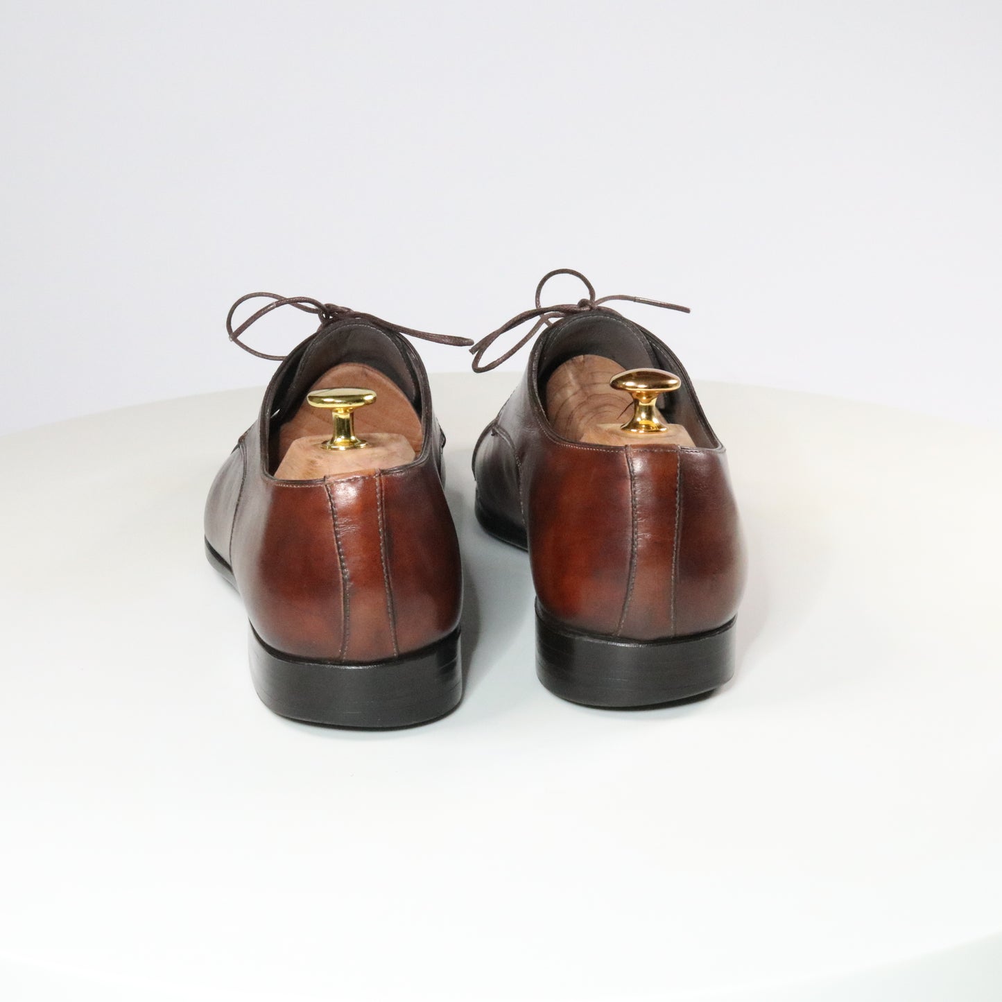 Santoni  Reverse stitch Cap Toe Derby  (½)