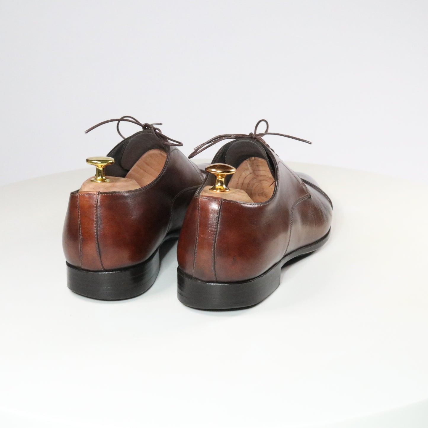 Santoni  Reverse stitch Cap Toe Derby  (½)