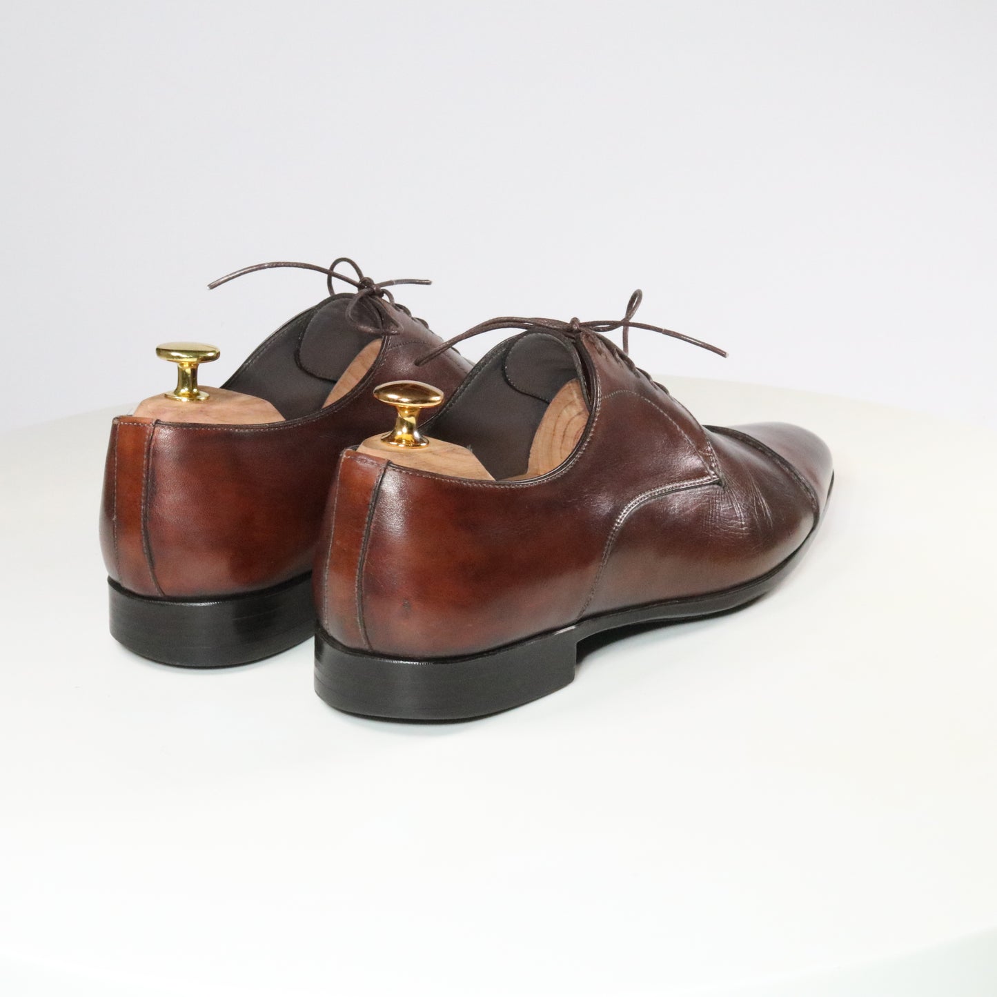 Santoni  Reverse stitch Cap Toe Derby  (½)