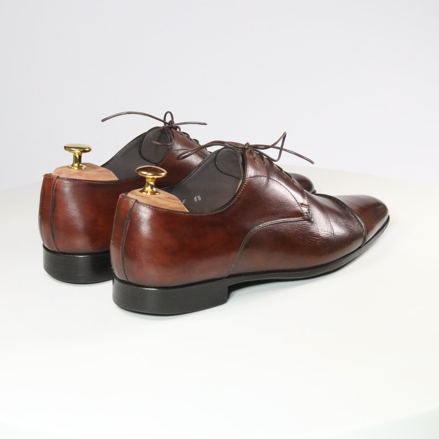 Santoni  Reverse stitch Cap Toe Derby  (½)