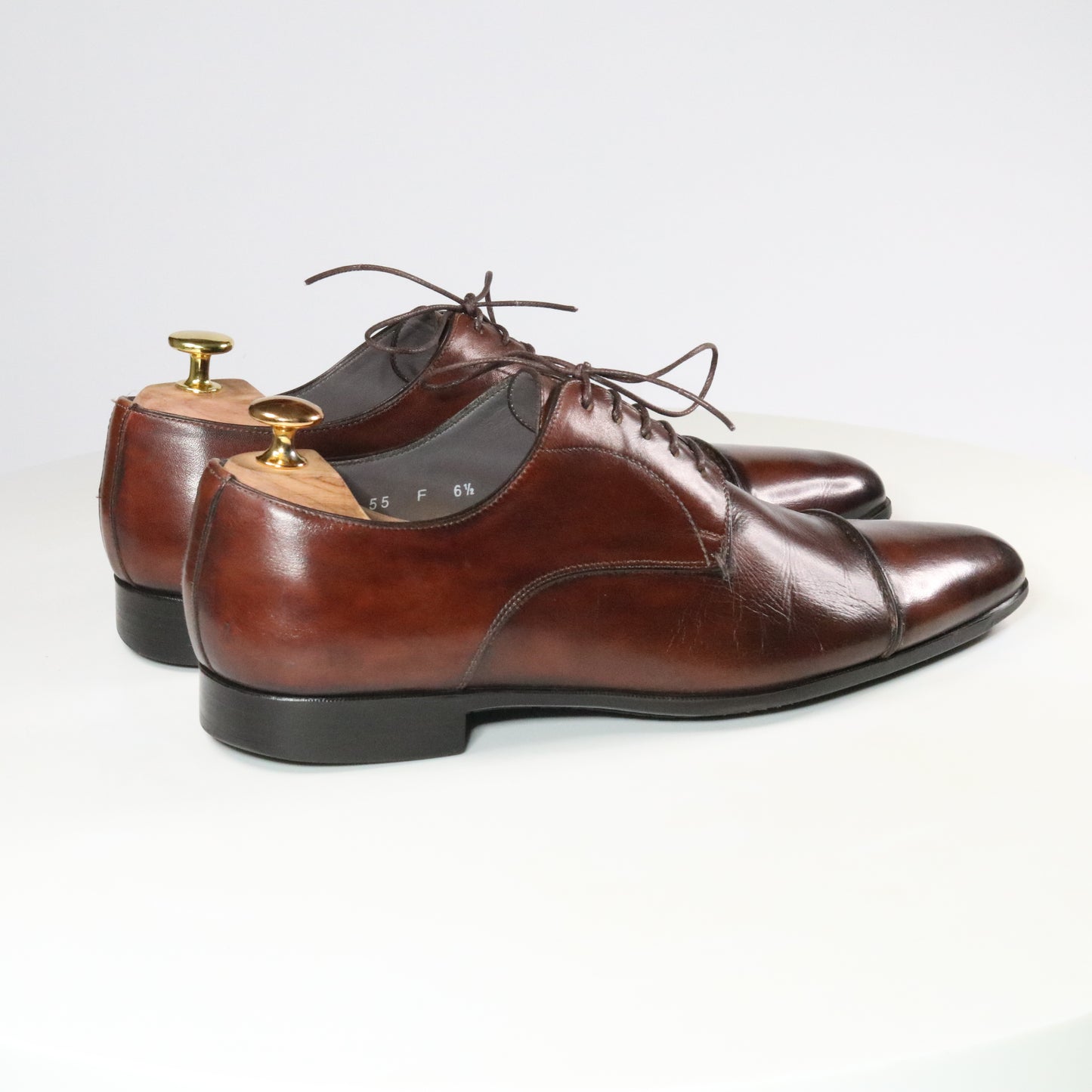 Santoni  Reverse stitch Cap Toe Derby  (½)