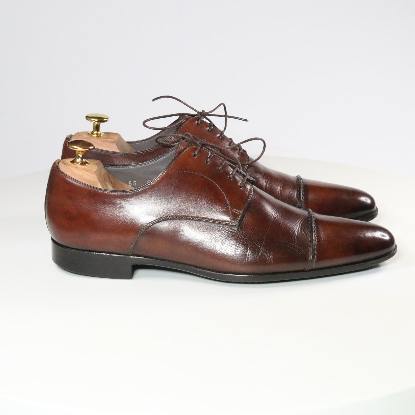 Santoni  Reverse stitch Cap Toe Derby  (½)