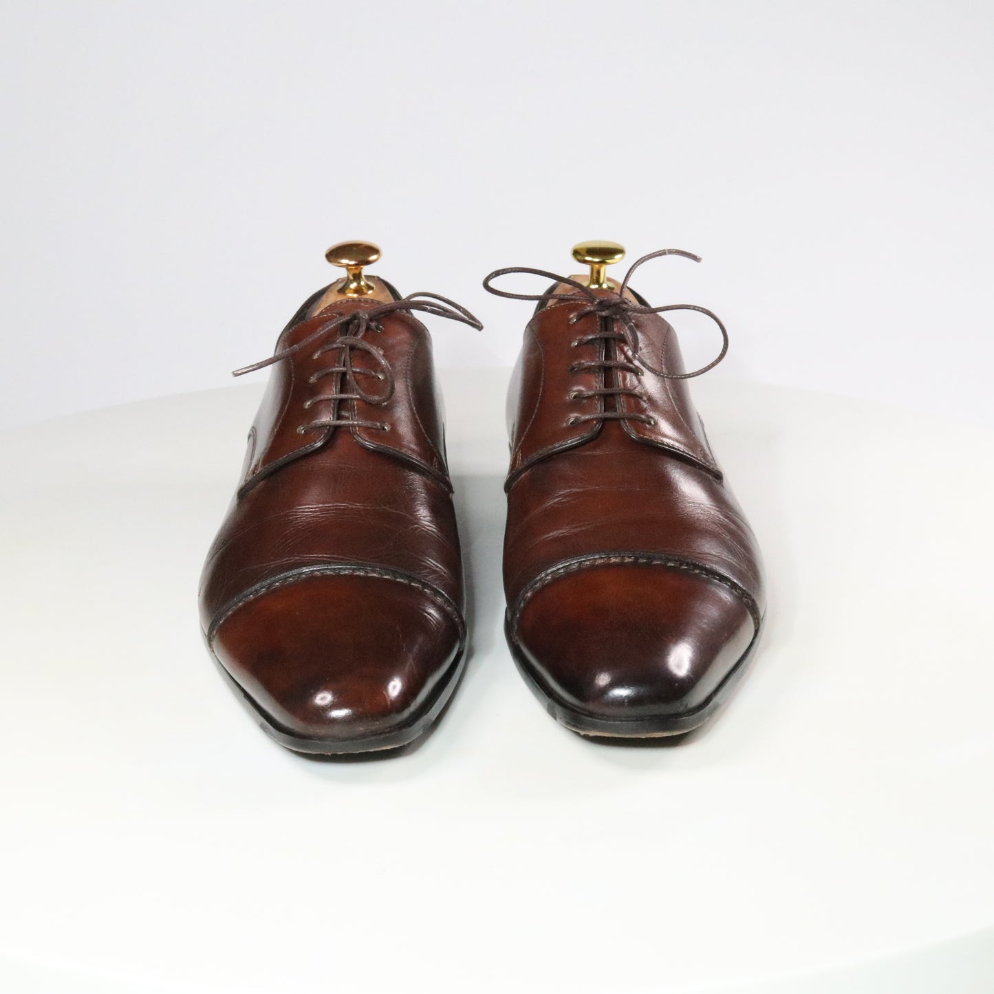 Santoni  Reverse stitch Cap Toe Derby  (½)