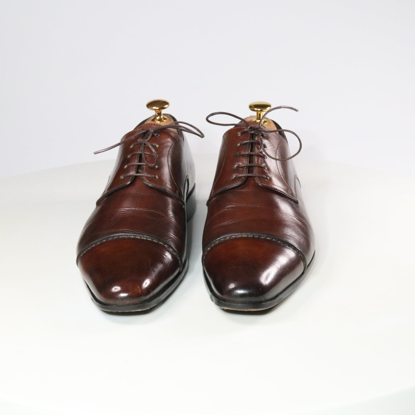 Santoni  Reverse stitch Cap Toe Derby  (½)